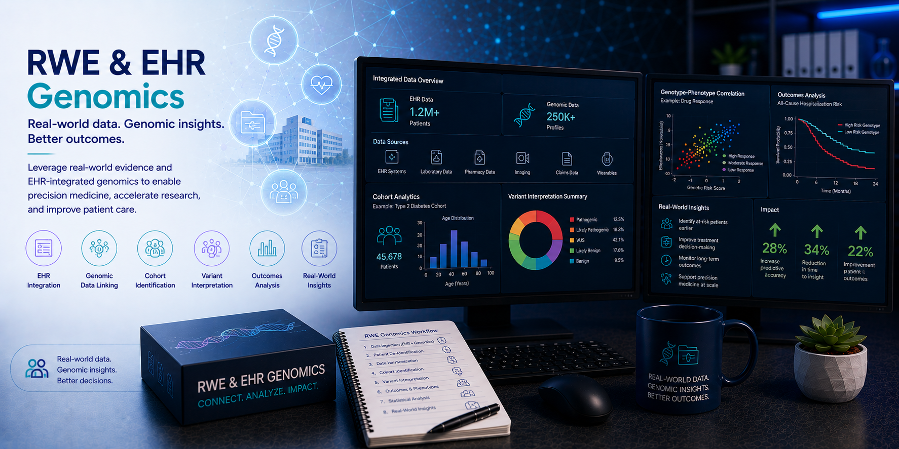 BioinformaticsNext RWE EHR genomics UK Biobank longitudinal patient analytics healthcare AI