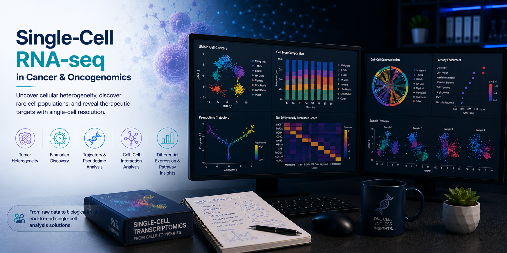 BioinformaticsNext single-cell RNA-seq scRNA-seq analysis service Seurat Scanpy