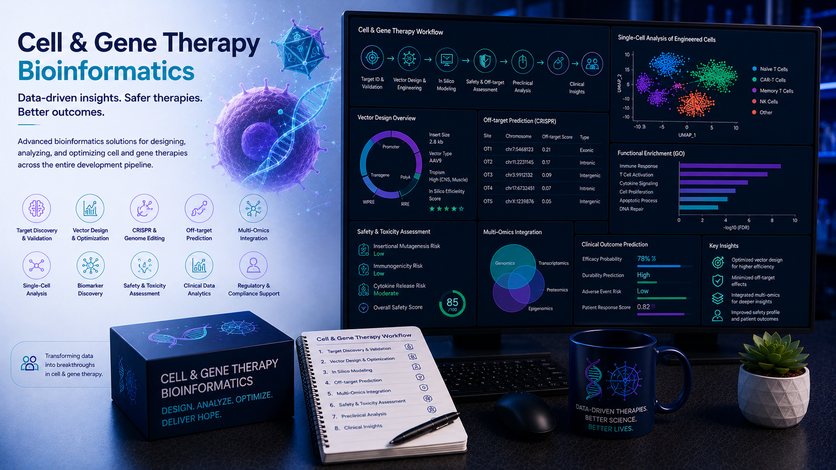 BioinformaticsNext cell gene therapy CAR-T CRISPR AAV lentiviral bioinformatics
