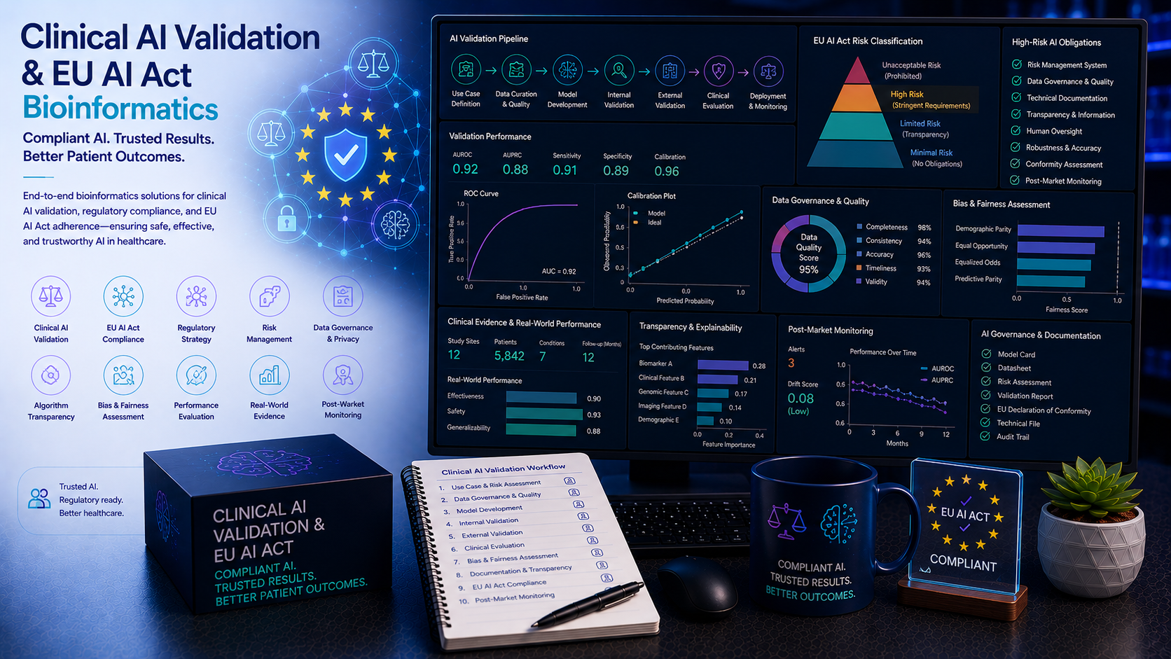 BioinformaticsNext clinical AI validation EU AI Act FDA SaMD bias explainability