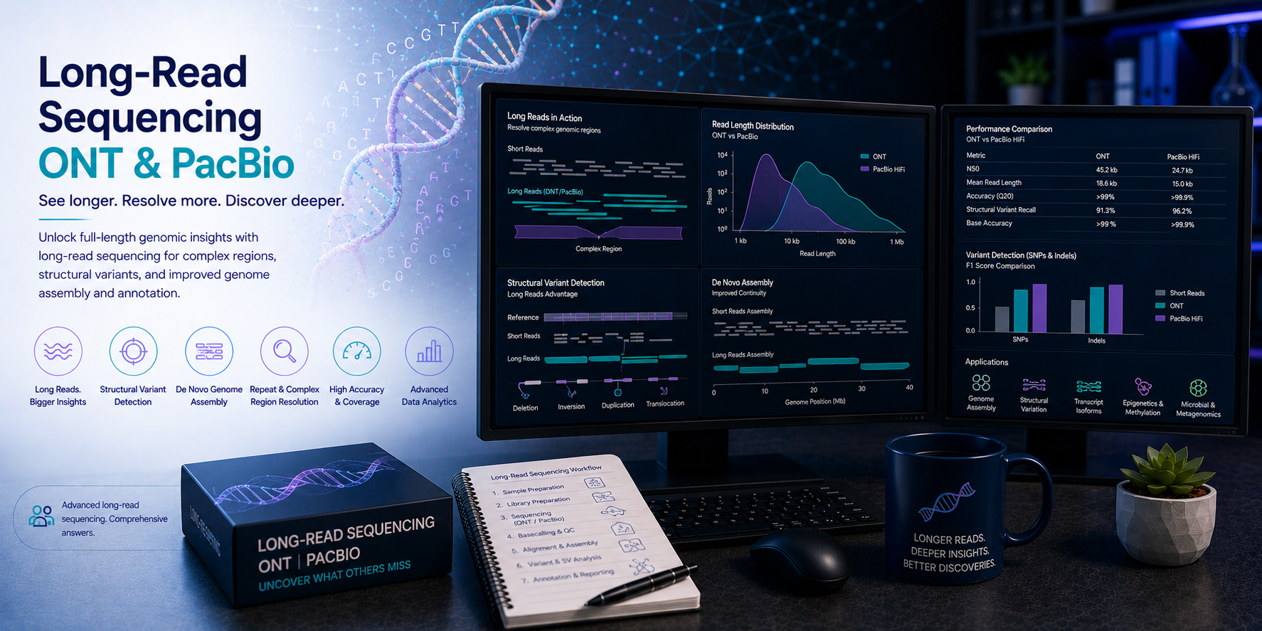 BioinformaticsNext long-read sequencing ONT PacBio de novo assembly methylation