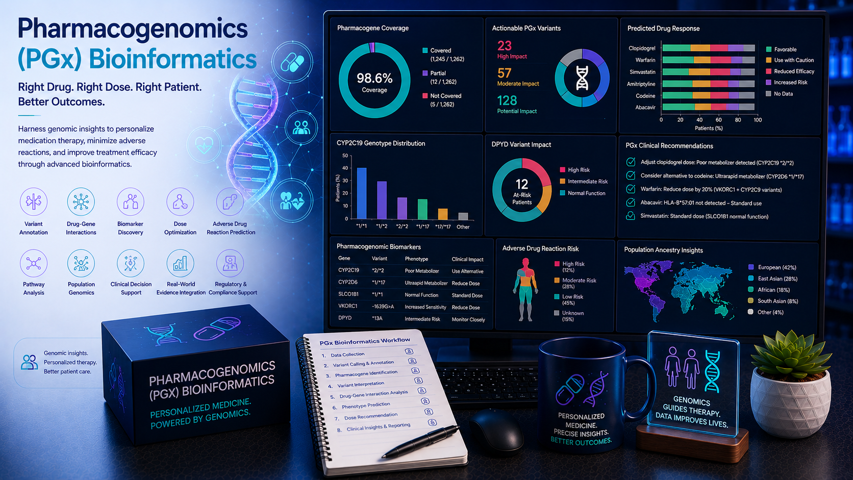 BioinformaticsNext pharmacogenomics PGx drug gene interaction adverse drug reaction CPIC
