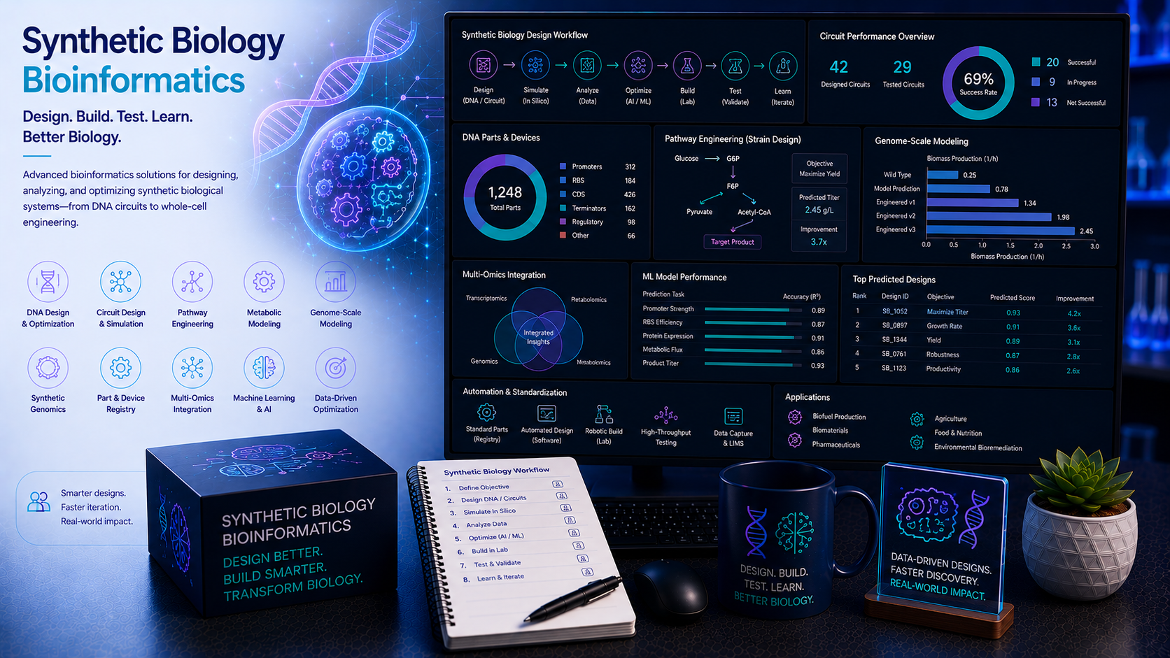 BioinformaticsNext synthetic biology metabolic pathway gene circuit CRISPR modelling